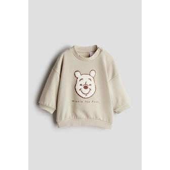 H&M 디자인 스웨트셔츠 베이지/곰돌이 푸 1245289002