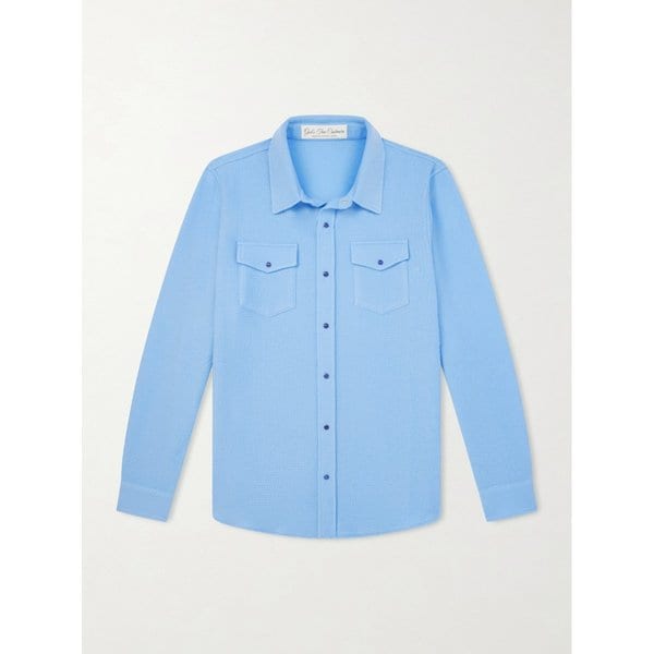 갓 트루 캐시미어 블루 라군 캐시미어 셔츠 46376663163034113