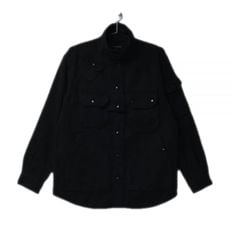 엔지니어드 가먼츠 Explorer Shirt Jacket - Black Polyester Fake Melton