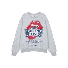 남여공용 ROLLINGSTONES 크루넥 맨투맨 헤더그레이 WDFW26FG01-706