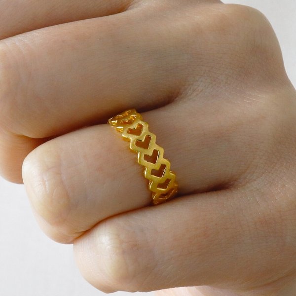 [가앤] 24k순금 스무스 하트 반지 3.75g