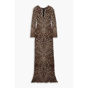 Twist-front leopard-print jersey maxi dress 애니멀 프린트 1647597346223877