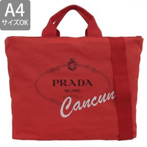 2WAY CANAPA TOTE L ROSSO 2VG022 A4 [] [프라다] 가방 여성 숄더백 토트 백 아울렛 브랜드 레드