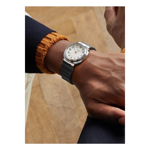 에르메스 타임피스 컷 오토매틱 스테인리스 스틸 고무 36mm 시계 1647597347980873