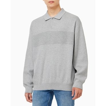 Calvin Klein Jeans 남성 럭비 니트 폴로 스웨터(J326591)