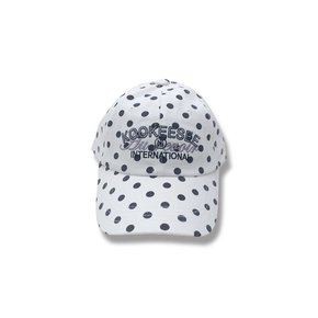 vintage washing dot ball cap_White