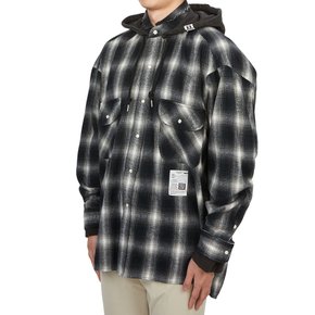 메종미하라야스히로 남성 후드 셔츠 J13SH182 BLACK