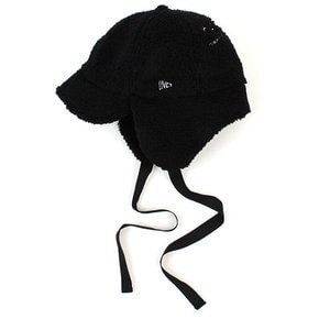 Muji Black Fleece Earflap Cap 귀달이모자