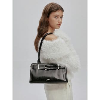 애프터아워즈 DOUBLE BELTED SHOULDER BAG (BLACK)