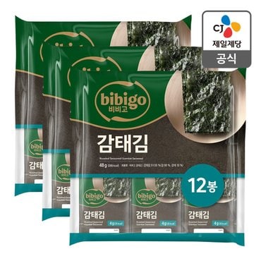 CJ제일제당 [본사배송] 비비고 감태김 4g*12봉 X 3개