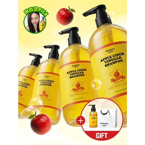 [마리코 PICK] 애사비 탈모 샴푸 500ml 4개(애사비 버블 클렌저 120ml + 쇼핑백 증정)