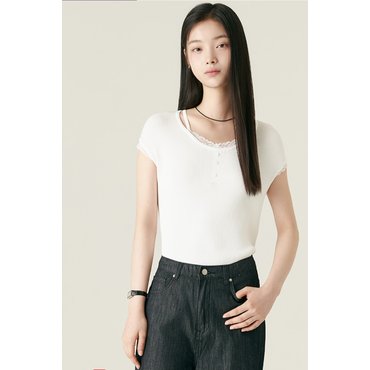 로엠 레이스 캡소매 풀오버_RMKAF37RT5