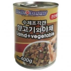 [사계절내] 강아지 애견 대용량 수제조각캔 400g 양고기와야채 (S13354538)