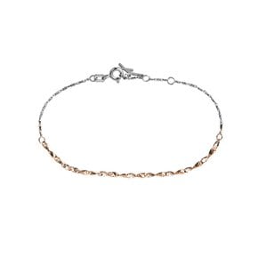 피암마 로즈화이트 브래슬릿 17.7cm, Fiamma Rose&White Bracelet 17.7cm, 14k rose gold, white gold
