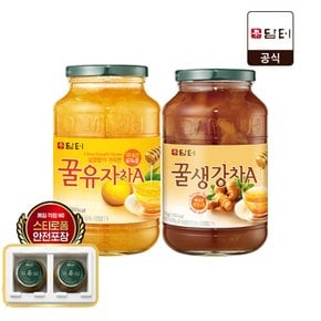 [담터직영][쓱머니추가적립]액상차 1kg + 1kg (꿀유자차A/꿀생강차A)(스티로폼 안전포장)