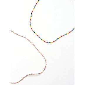 Gemstone color Necklace[2color]