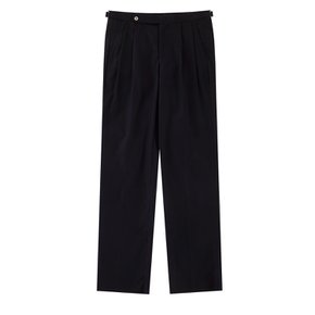 Essential Gaberdine cotton 2Pleats relaxed chino (Navy)