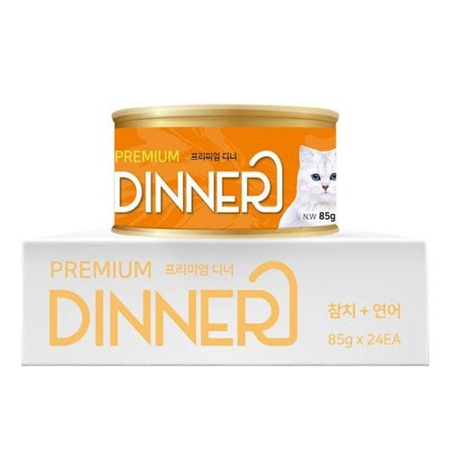 반려묘 주식캔 참치 연어 고양이 습식 사료 85g 24P