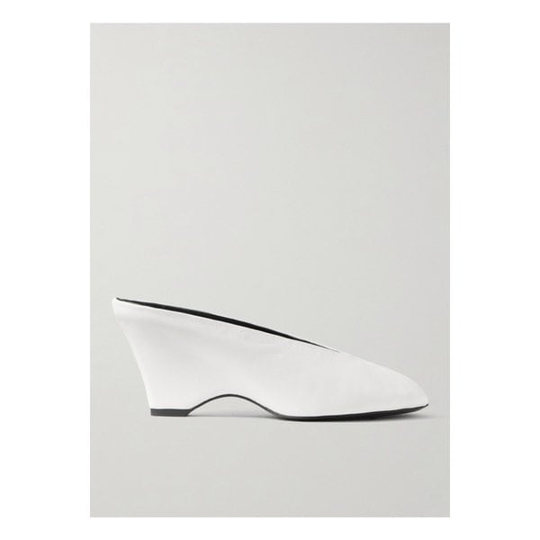 케이트 클록 가죽 뮬 화이트 46376663162859152