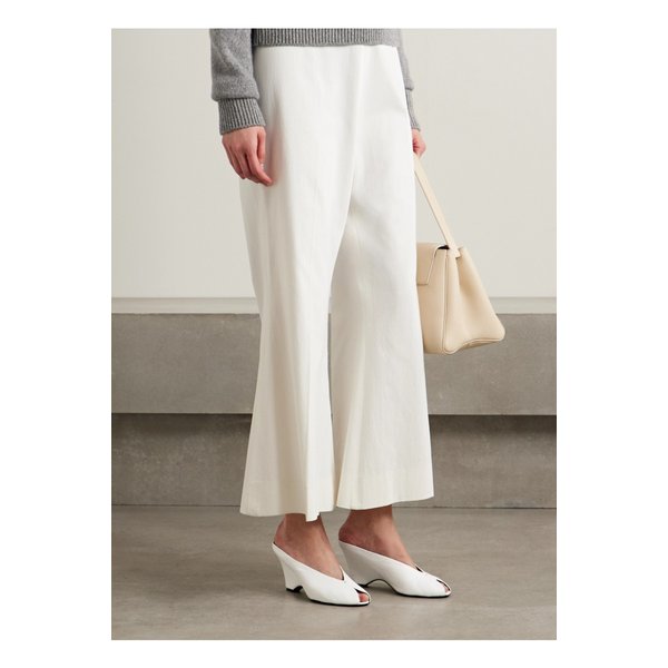 케이트 클록 가죽 뮬 화이트 46376663162859152