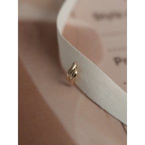 14k bold shell wave piercing