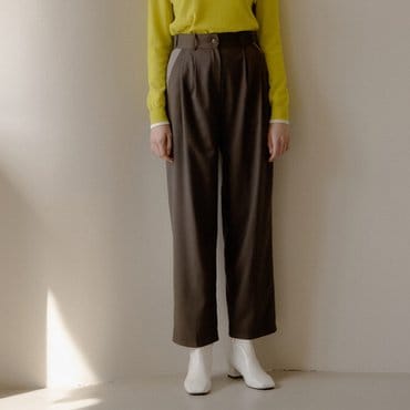 YUPPE COLOR BLOCK PANTS_KHAKI