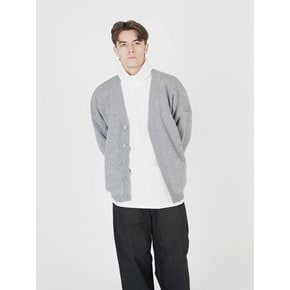 Hazzy Over fit Y-neck Cardigan (Gray)