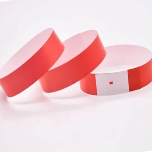 다목적 일회용 팔찌 컬러 종이 레드 (WFJ8KH4)