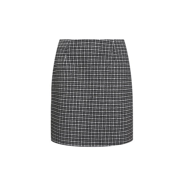 체크 세미 A라인 미니 스커트 (TJSAX7341)