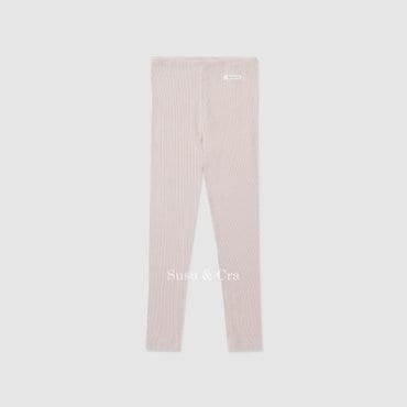 슈슈앤크라 리노스 골지 레깅스 ㅡ 페일핑크
