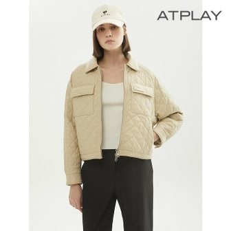 앳플레이 [ATPLAY] 퀼팅 에코 레더 자켓 T214PSG656