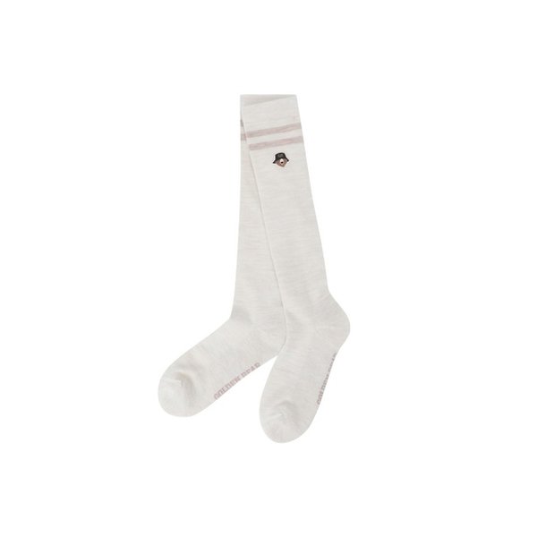 (W) Striped Wool Knee Socks G6LAX25801IVX
