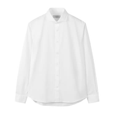 커스텀멜로우 화이트 호리존탈 칼라 드레스 셔츠 C9SAW24002WHX