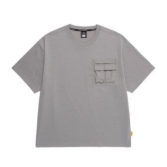 내셔널지오그래픽 [여주점] N252MTS100 NRN 가슴 포켓 세미오버핏 반팔 티셔츠 STONE GREY