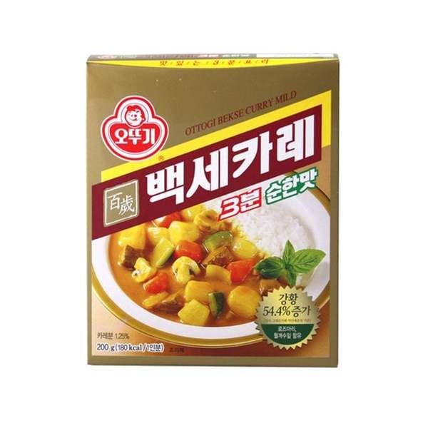 확대된 대표 오뚜기 3분백세카레순한맛200g