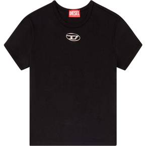 (당일) 24FW 디젤 로고 블랙 여성 반팔 티셔츠 A154020HERS 9XX