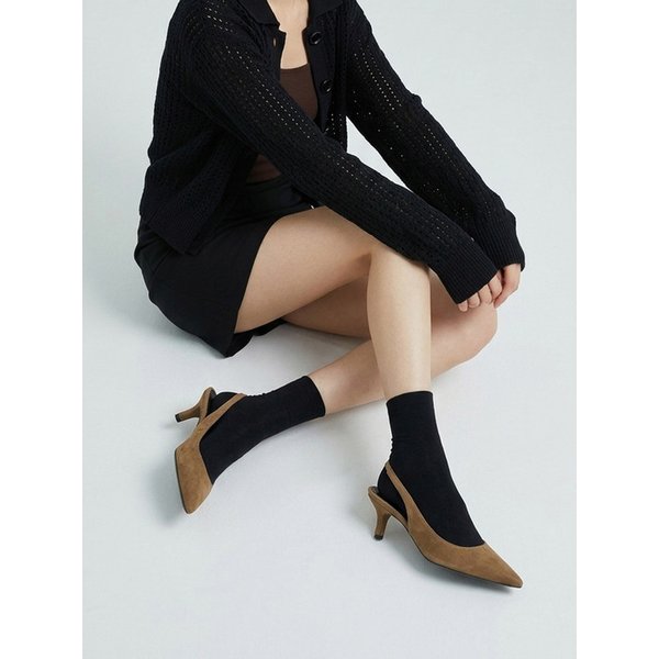 포인티드 스웨이드 슬링백 펌프스 LC704_6cm