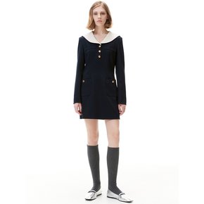 SAILOR COLLAR MINI DRESS_NAVY