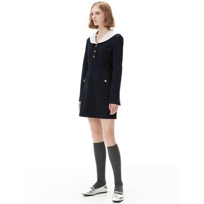 SAILOR COLLAR MINI DRESS_NAVY