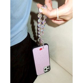 Pink Silver Star-Shiny Balls Beads Strap&Keyring