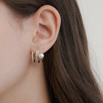 프리모떼 PRE362 3Line Cubic Pearl Earring