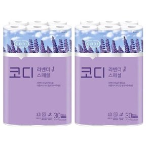 쌍용씨앤비 CODI 라벤더 스페셜 3겹 30m 30롤 2개