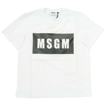 MSGM 엠에스지엠 23 박스 로고 반팔 티셔츠 2000MDM520 200002 01