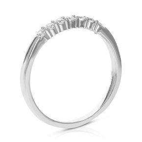 5395673 Vir Jewels 1/4 cttw 7 Stones Round Cut Lab Grown Diamond Wedding Band .925 Sterlin