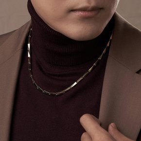 14K 금 목걸이  컷팅 대나무 체인 (대)