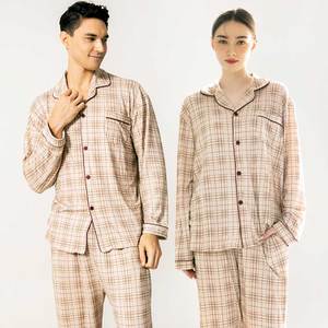 테라우드 메리핀 커플 허니 스판 피치기모 상하세트 잠옷 홈웨어