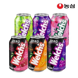 농심 웰치스 355ML 6종 택1 24개입 (제로/포도/오렌지/청포도/딸기)