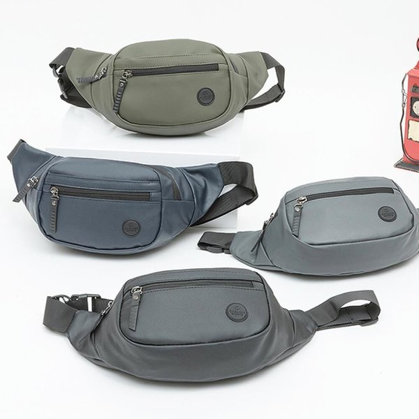 [옷자락] 남성 스트리트 스타일 PU 가방 지퍼형 크로스백