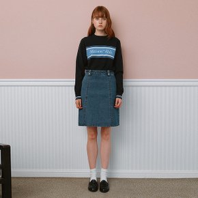 DENIM MIDI SKIRT BLUE