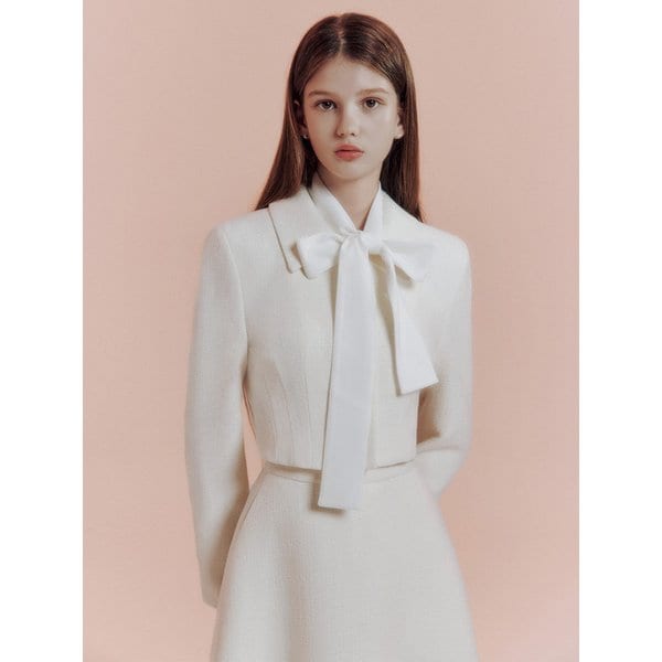 Cecilia tweed crop jacket (4colors)